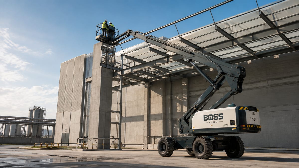 Kendi yürür eklemli bomlu platform, beton yapıda yüksek erişim çalışması